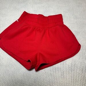 Vibrant Red Women's Athletic Shorts